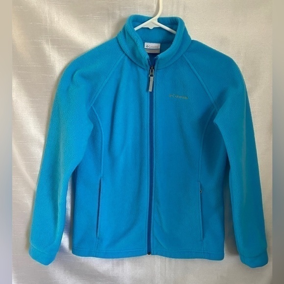 Columbia Full Zip Fleece Jacket Turquoise Youth Lg (14-16) - Picture 10 of 10